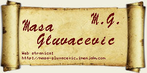 Maša Gluvačević vizit kartica